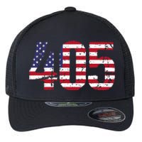 405 Oklahoma Area Code Flexfit Unipanel Trucker Cap