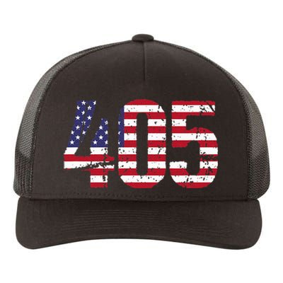 405 Oklahoma Area Code Yupoong Adult 5-Panel Trucker Hat