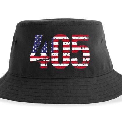 405 Oklahoma Area Code Sustainable Bucket Hat