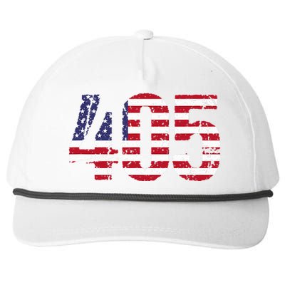 405 Oklahoma Area Code Snapback Five-Panel Rope Hat