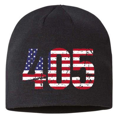 405 Oklahoma Area Code Sustainable Beanie