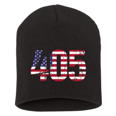 405 Oklahoma Area Code Short Acrylic Beanie