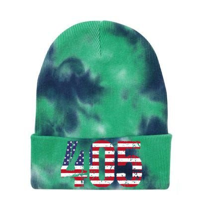 405 Oklahoma Area Code Tie Dye 12in Knit Beanie