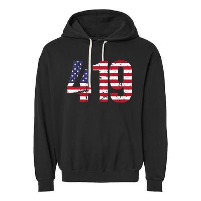 419 Ohio Area Code Garment-Dyed Fleece Hoodie