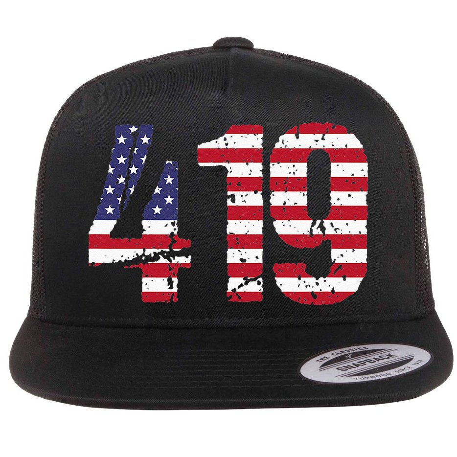419 Ohio Area Code Flat Bill Trucker Hat