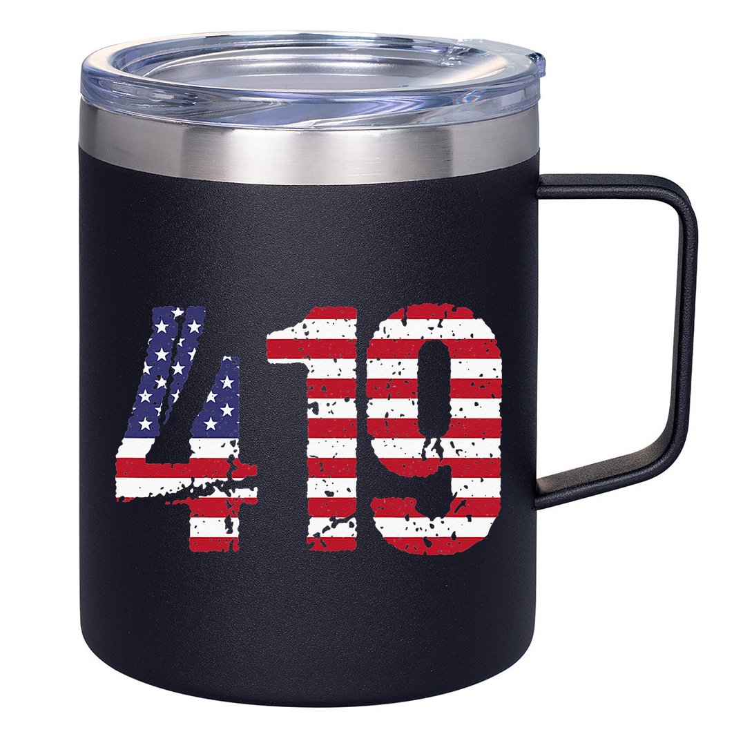 419 Ohio Area Code 12oz Stainless Steel Coffee Mug