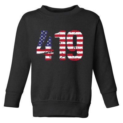 419 Ohio Area Code Toddler Sweatshirt