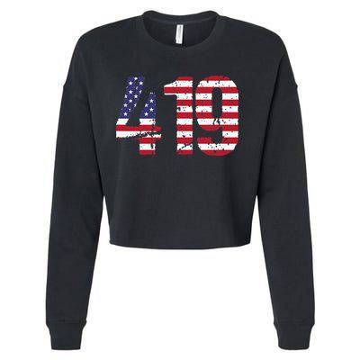 419 Ohio Area Code Cropped Pullover Crew