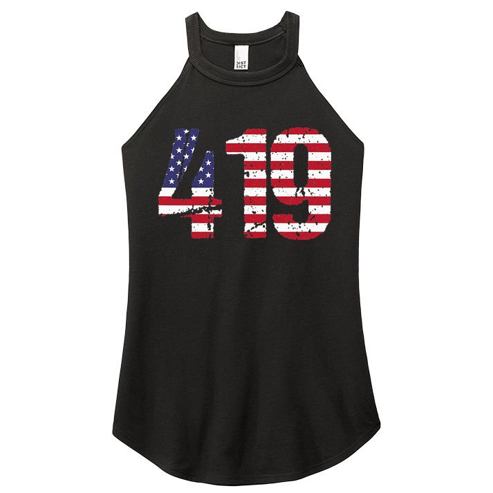 419 Ohio Area Code Women's Perfect Tri Rocker Tank