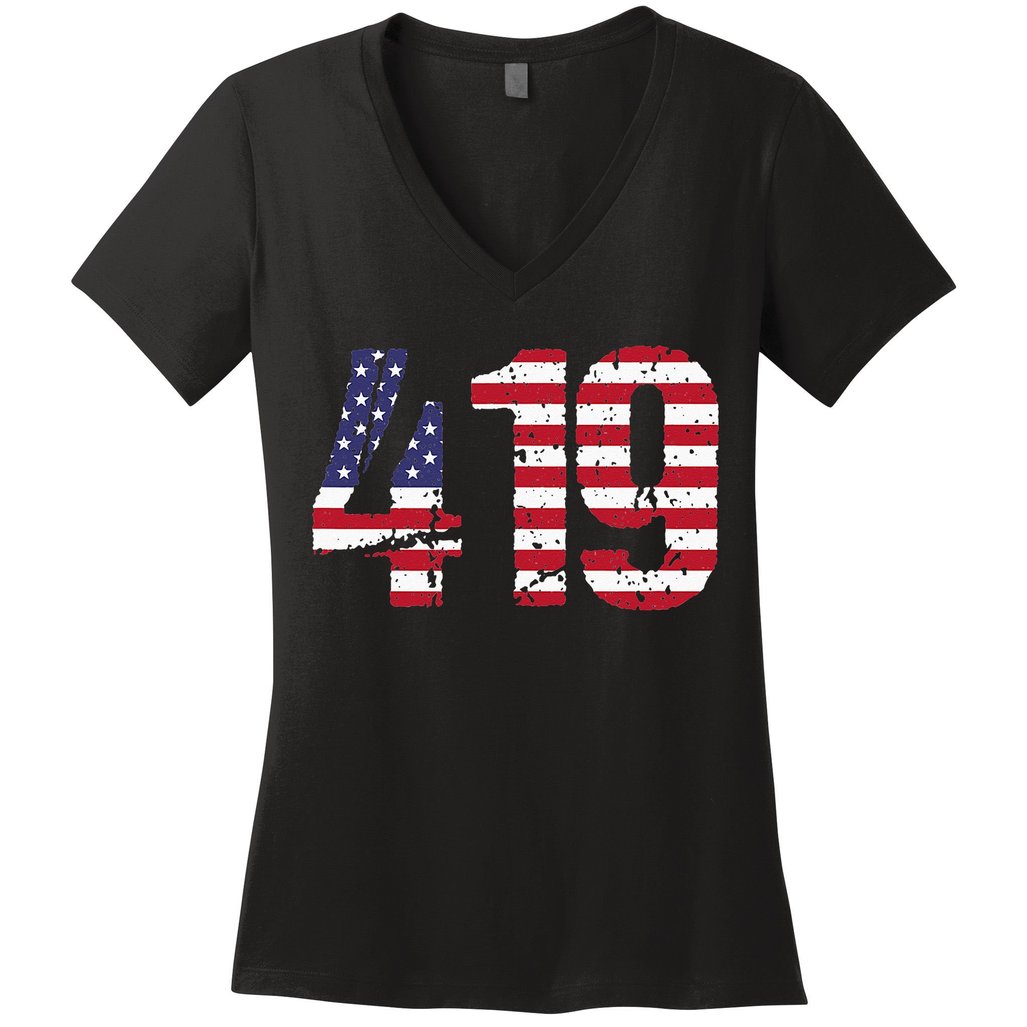 419 Ohio Area Code Women's V-Neck T-Shirt