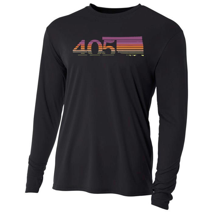 405 Oklahoma City Souvenir Gift Okc Cooling Performance Long Sleeve Crew