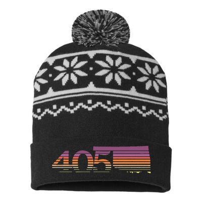 405 Oklahoma City Souvenir Gift Okc USA-Made Snowflake Beanie