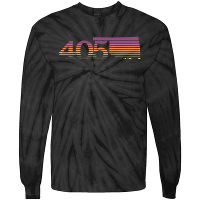 405 Oklahoma City Souvenir Gift Okc Tie-Dye Long Sleeve Shirt