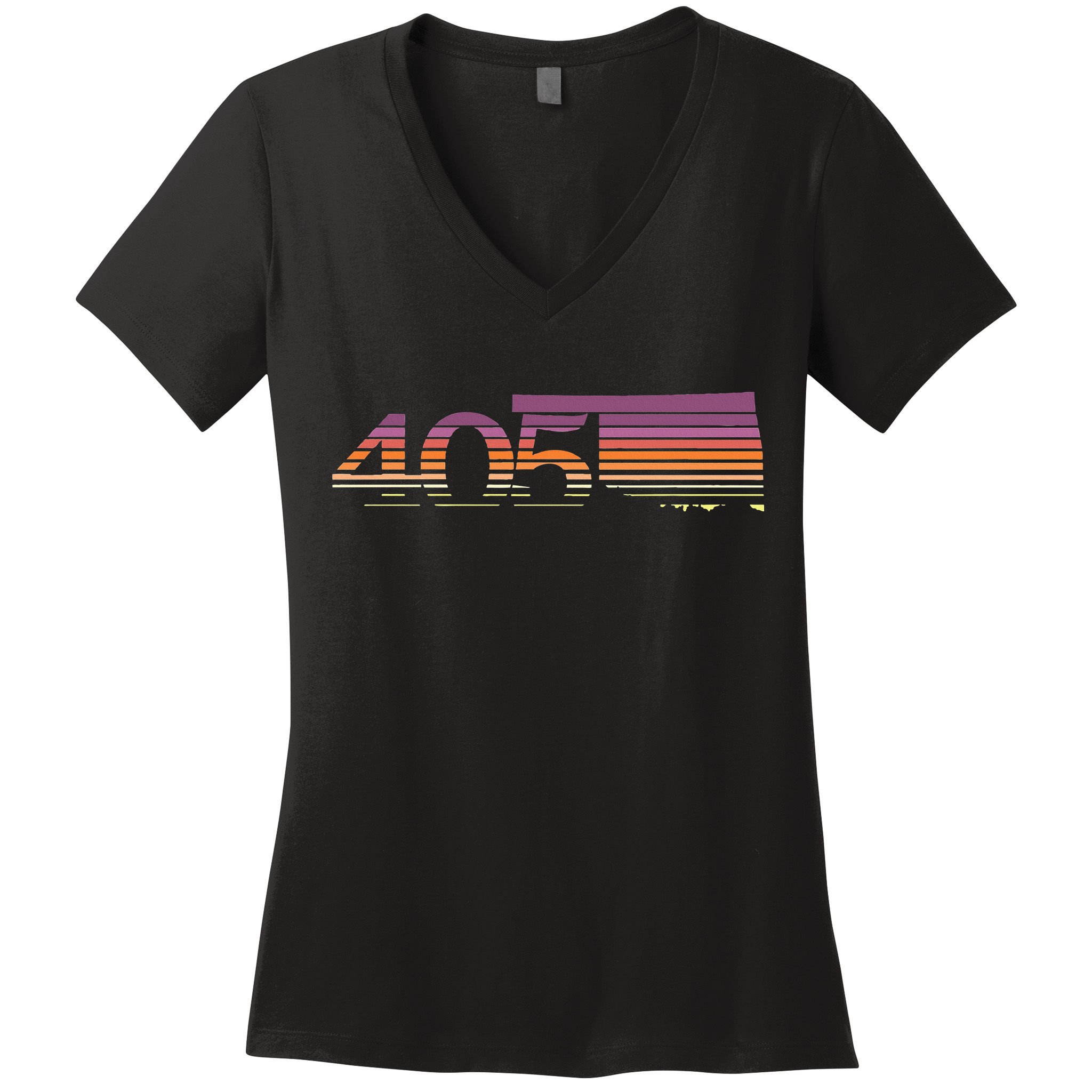 405 Oklahoma City Souvenir Gift Okc Women's V-Neck T-Shirt