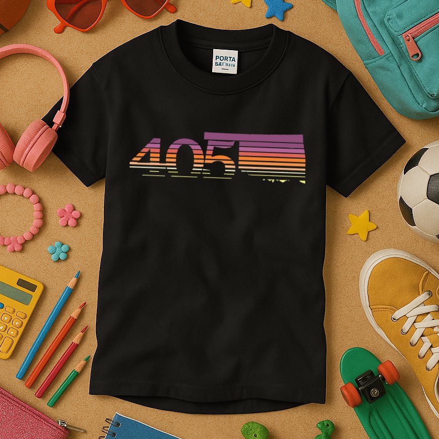 405 Oklahoma City Souvenir Gift Okc Kids T-Shirt