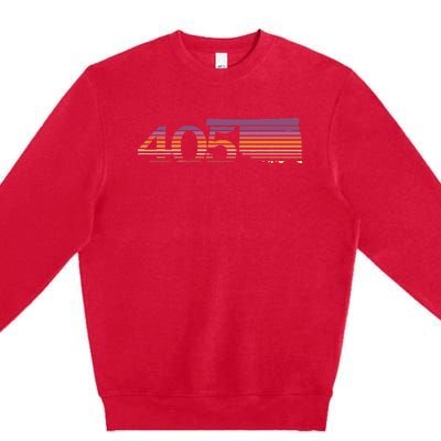 405 Oklahoma City Souvenir Gift Okc Premium Crewneck Sweatshirt