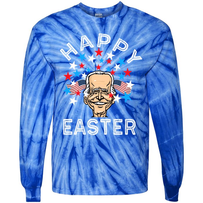 4th Of Easter Funny Happy 4th July Anti Joe Biden Cute Gift Tie-Dye Long Sleeve Shirt