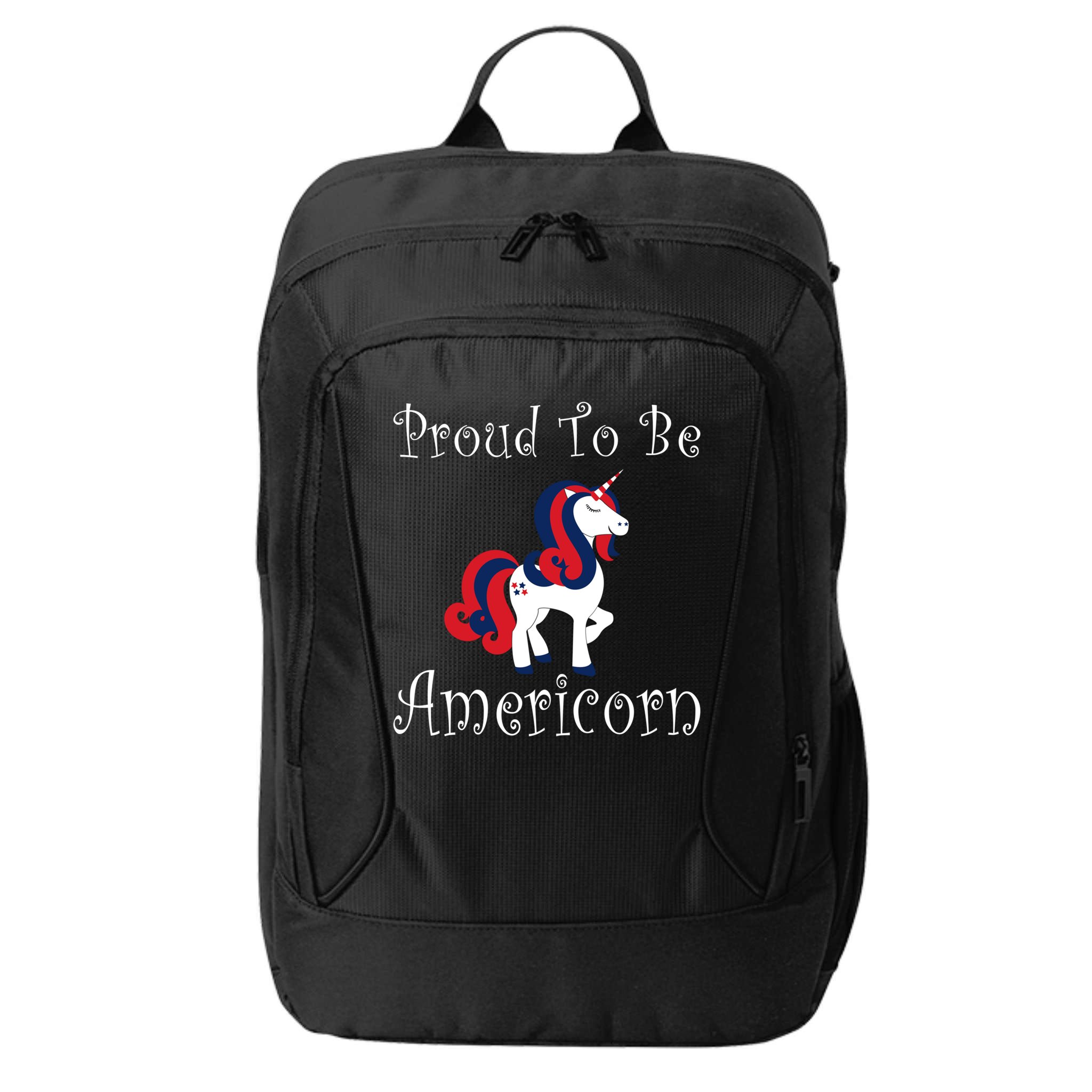 4th Of July Unicorn Patriotic Usa Proud To Be American Gift City Backpack