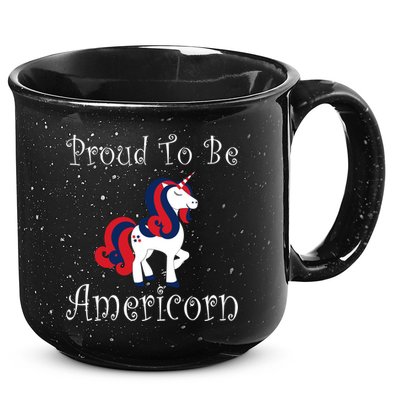 4th Of July Unicorn Patriotic Usa Proud To Be American Gift 15oz Campfire Ceramic Mug