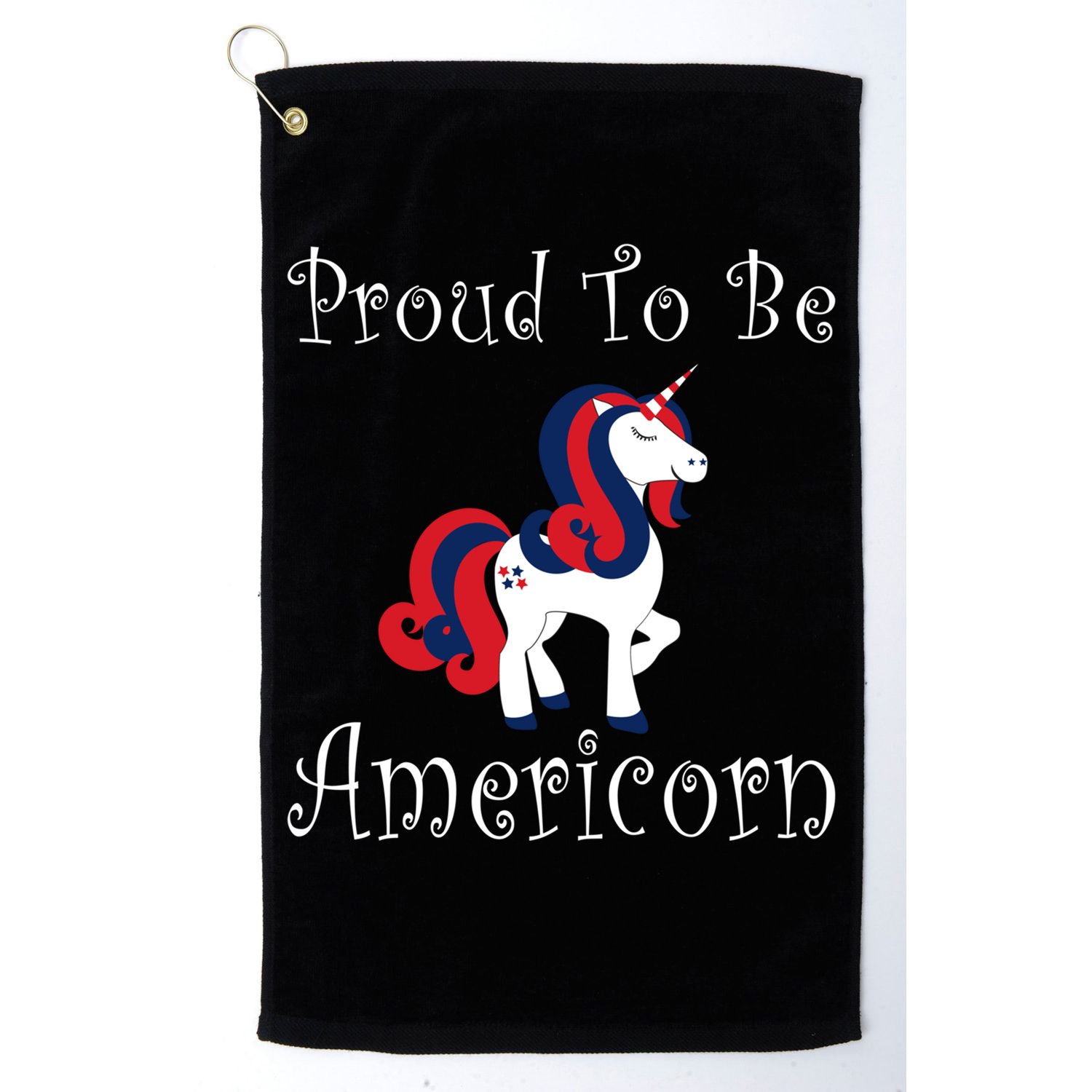 4th Of July Unicorn Patriotic Usa Proud To Be American Gift Golf Towel