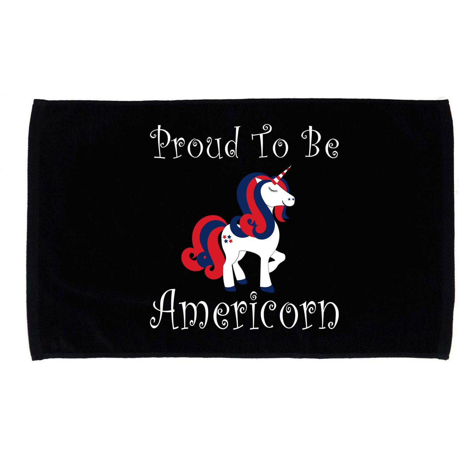 4th Of July Unicorn Patriotic Usa Proud To Be American Gift Microfiber Hand Towel