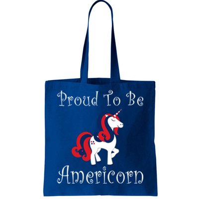 4th Of July Unicorn Patriotic Usa Proud To Be American Gift Tote Bag