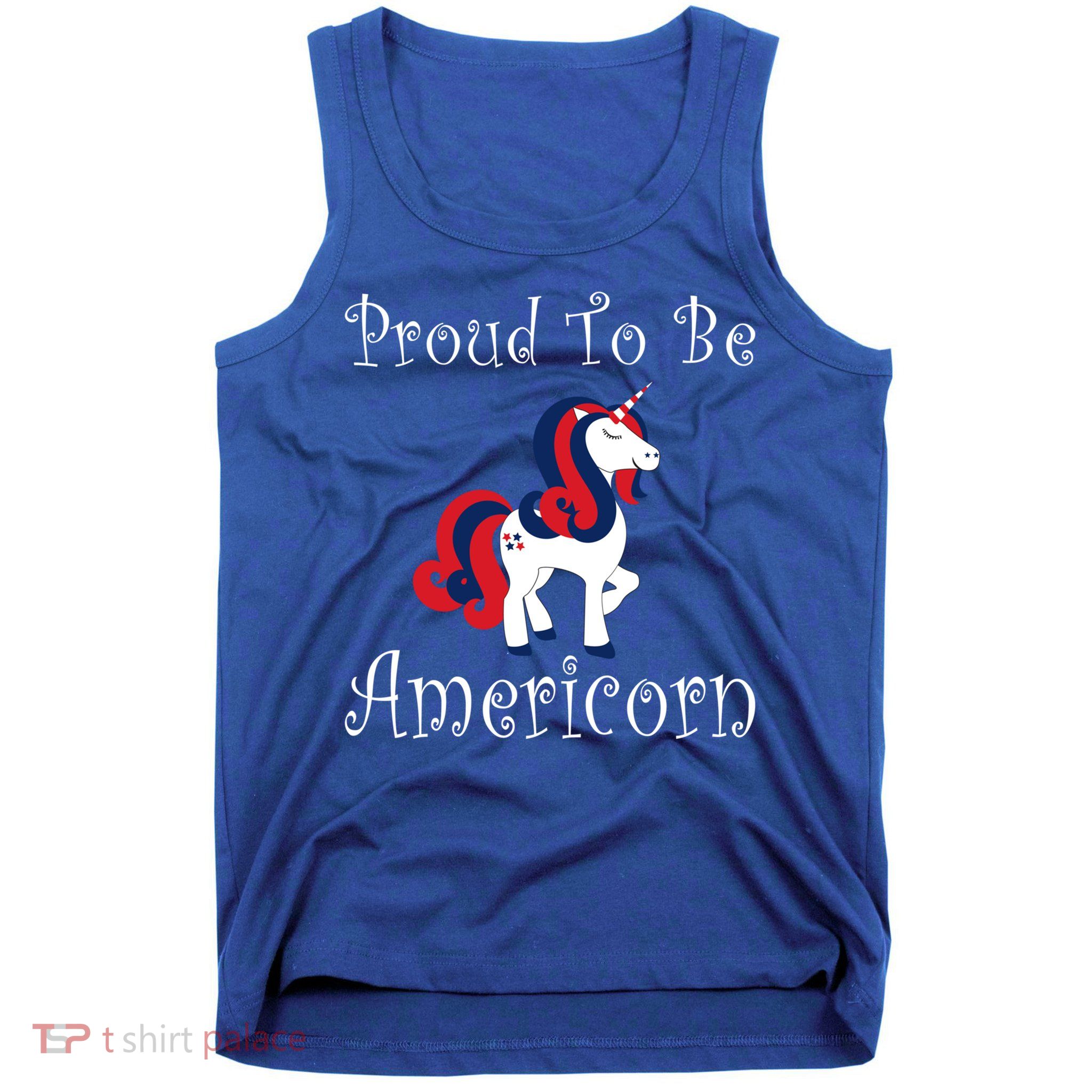 4th Of July Unicorn Patriotic Usa Proud To Be American Gift Tank Top