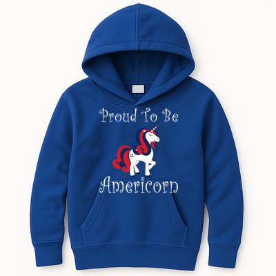 4th Of July Unicorn Patriotic Usa Proud To Be American Gift Kids Hoodie