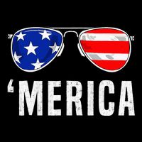 4th Of July Merica American Flag Sunglasses Cooling Performance Crew T-Shirt
