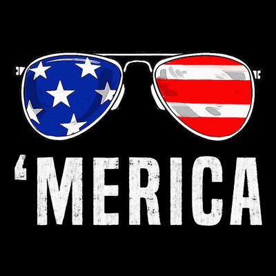 4th Of July Merica American Flag Sunglasses T-Shirt