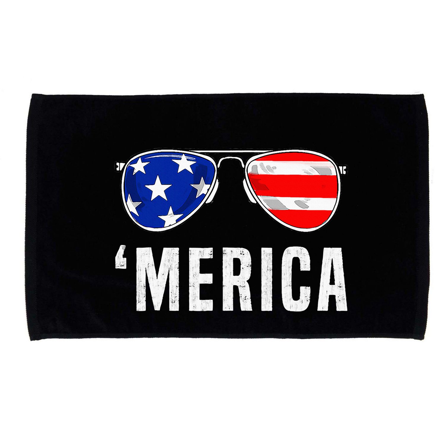 4th Of July Merica American Flag Sunglasses Microfiber Hand Towel