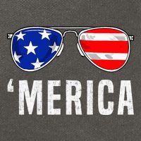 4th Of July Merica American Flag Sunglasses Cotton Canvas Backpack
