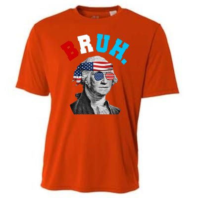 4th Of July George Washington Bruh Usa Funny Festive Cooling Performance Crew T-Shirt