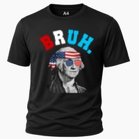 4th Of July George Washington Bruh Usa Funny Festive Cooling Performance Crew T-Shirt