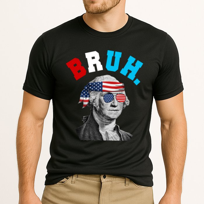 4th Of July George Washington Bruh Usa Funny Festive Cooling Performance Crew T-Shirt