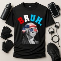 4th Of July George Washington Bruh Usa Funny Festive Cooling Performance Crew T-Shirt