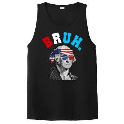 4th Of July George Washington Bruh Usa Funny Festive PosiCharge Competitor Tank