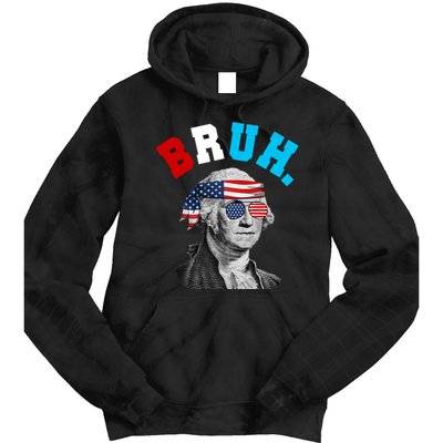 4th Of July George Washington Bruh Usa Funny Festive Tie Dye Hoodie