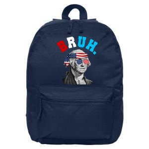 4th Of July George Washington Bruh Usa Funny Festive 16 in Basic Backpack