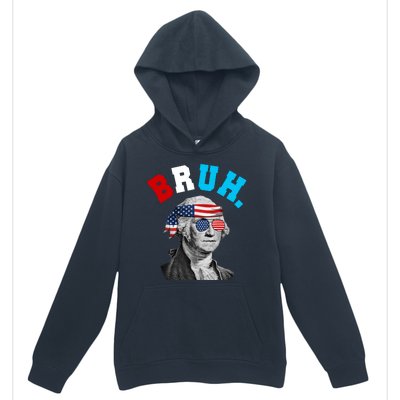 4th Of July George Washington Bruh Usa Funny Festive Urban Pullover Hoodie