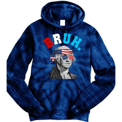 4th Of July George Washington Bruh Usa Funny Festive Tie Dye Hoodie