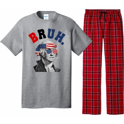 4th Of July George Washington Bruh Usa Funny Festive Pajama Set