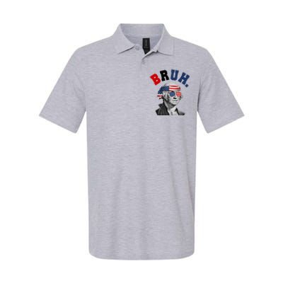 4th Of July George Washington Bruh Usa Funny Festive Softstyle Adult Sport Polo