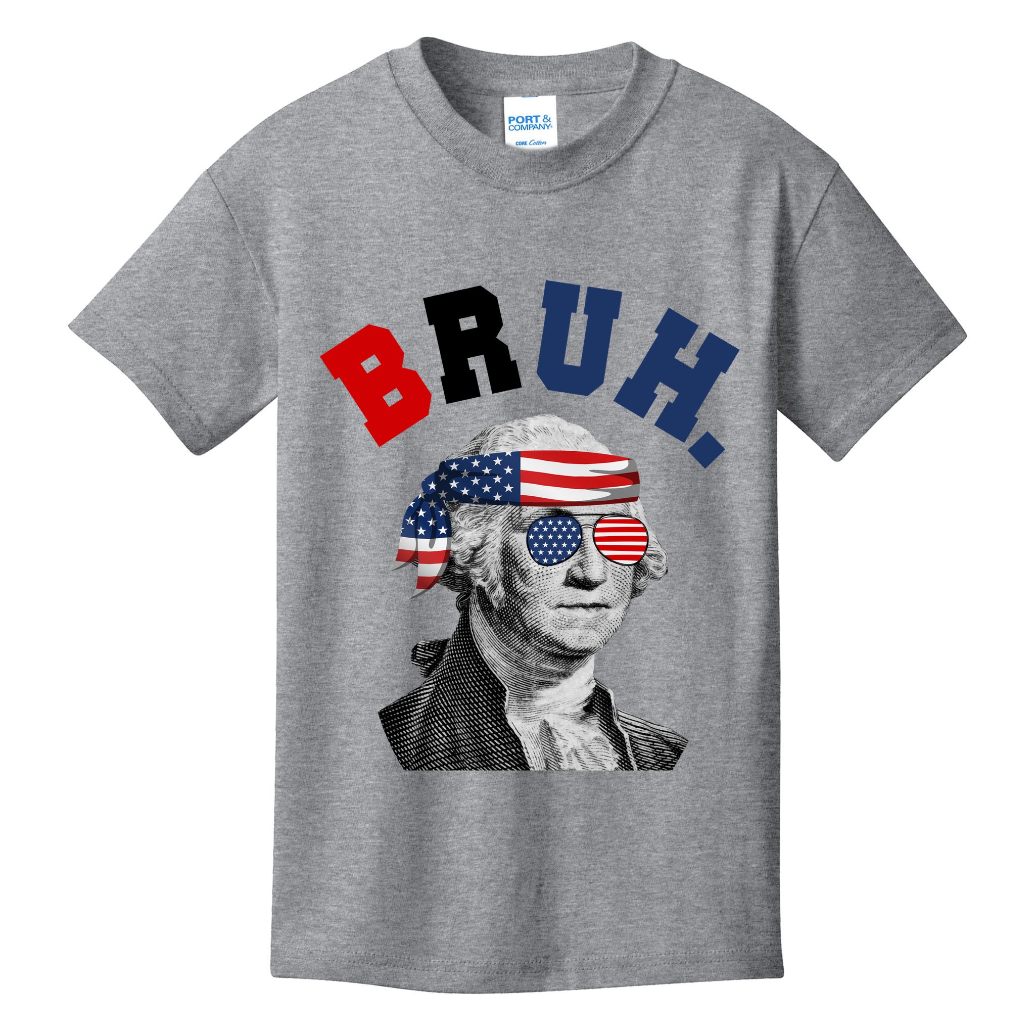 4th Of July George Washington Bruh Usa Funny Festive Kids T-Shirt