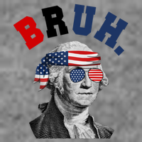 4th Of July George Washington Bruh Usa Funny Festive Kids T-Shirt