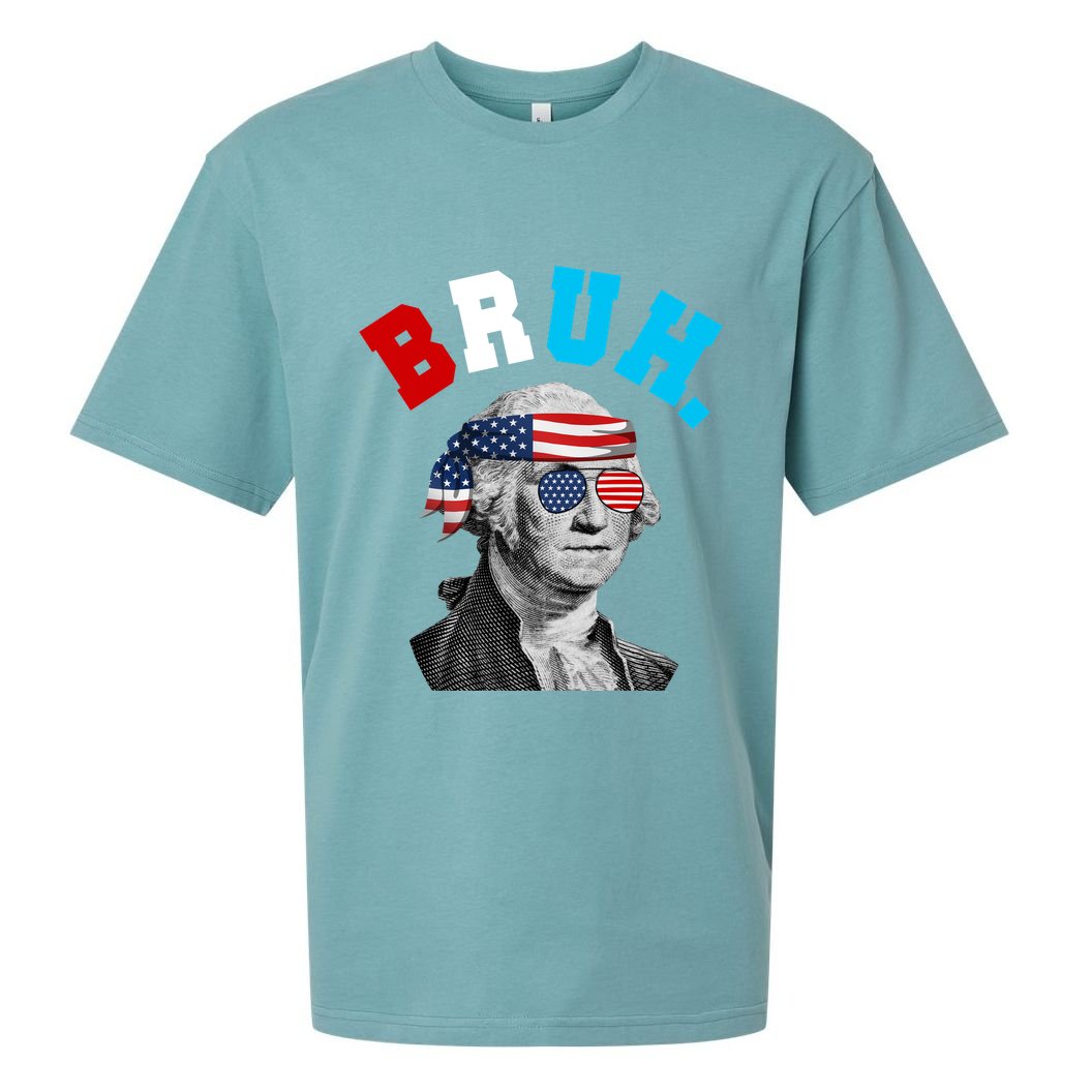4th Of July George Washington Bruh Usa Funny Festive Sueded Cloud Jersey T-Shirt