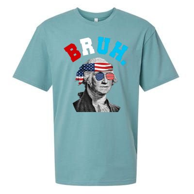 4th Of July George Washington Bruh Usa Funny Festive Sueded Cloud Jersey T-Shirt