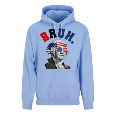 4th Of July George Washington Bruh Usa Funny Festive Unisex Surf Hoodie