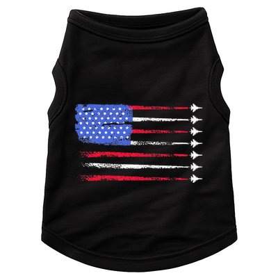 4th Of July Jet American Flag Patriotic Usa Doggie Tank