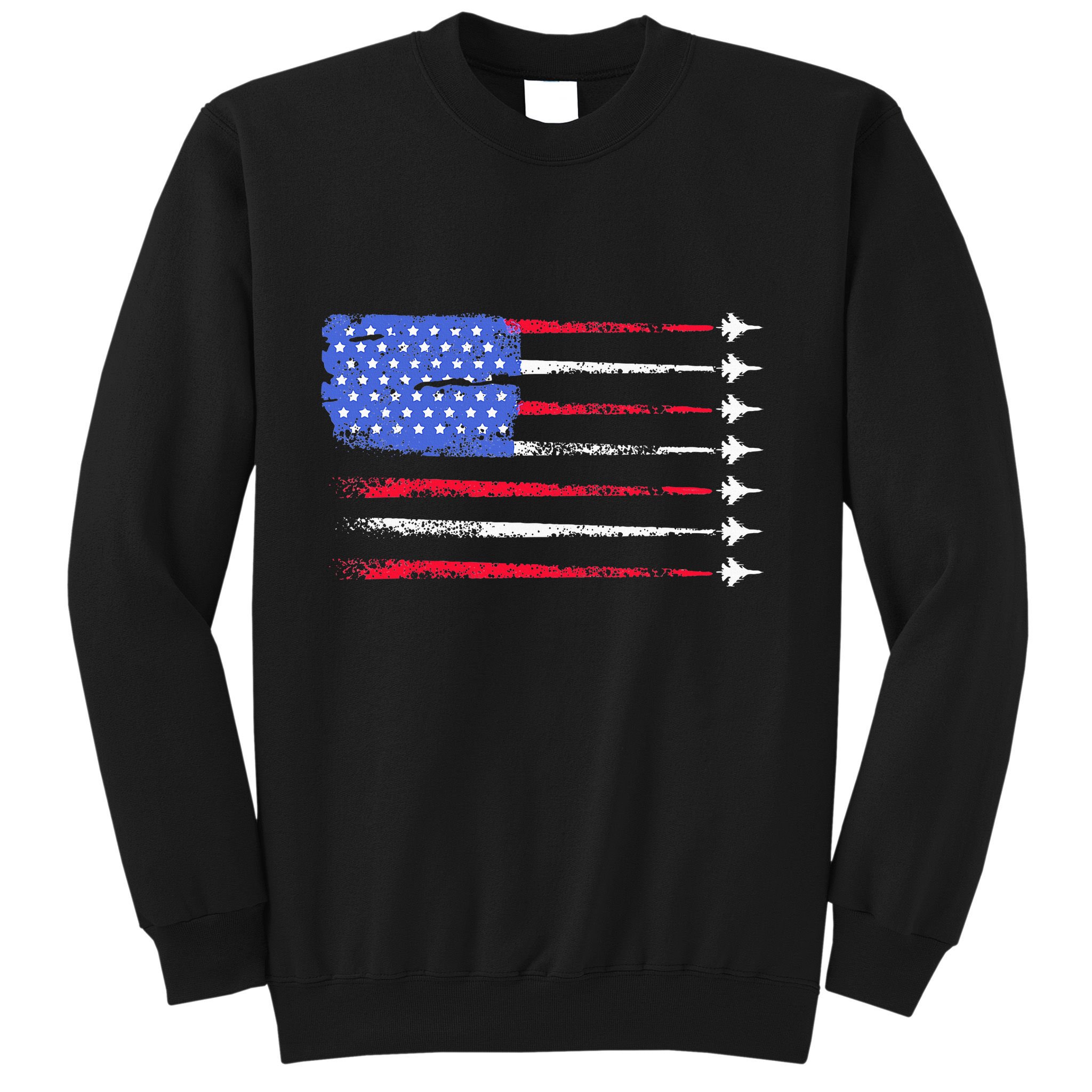 4th Of July Jet American Flag Patriotic Usa Sweatshirt